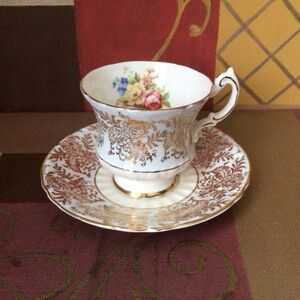 Paragon Floral Blue Gold Gilt Teacup And Saucer